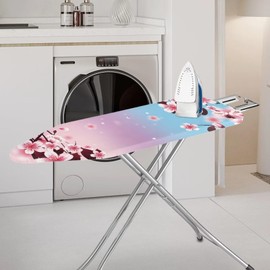 Oamsistay Cherry Blossom Ironing Board Cover and Pad 15 x 54 Heavy Duty Iron Board Covers Standard Size Padding Decorative Covers for Most Iron Boards Ironing Pad Cover