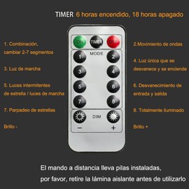 200 Luces LED Multicolores, Tira de Luces LED 20 Metros para Cuarto con Alambre de Cobre, Luces de Guirnalda Alimentadas por USB con 8 Modos Control Remoto para Exterior, Navideñas, Manualidades, Bodas