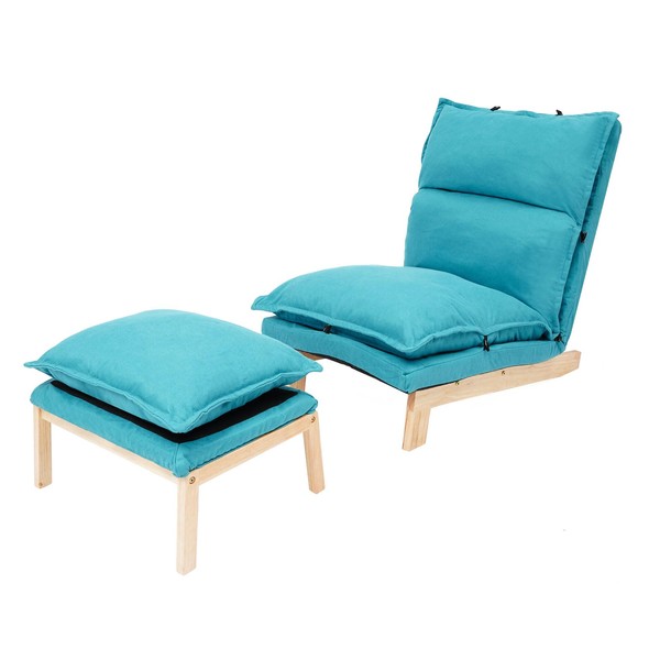 Single Lazy Leisure Chair, Adjustable Recliner Balcony Reclining Japanese Tatami