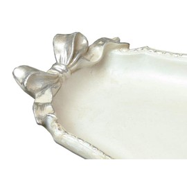 roiyarua-den Design Small 19 × 3 × 9 cm Silver Ribbon Tray 25814