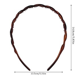 Norbiariz 3 Pack Thin Headbands with Teeth Crystal-Clear Acrylic Hair Accessories Headbands for Girls Fashion Head Bands for Women's Hair Tiaras