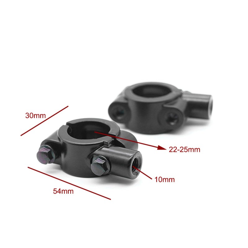 10 -mm -Lenkerspiegel -Halterung, 2 Stcs Aluminium -Motorrad -Lenker -Rückspiegel