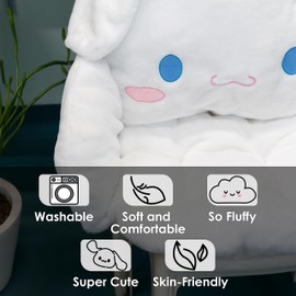 juju Cinnamon Roll Plush Cushion - Comfy Chair Cushions Kawaii Room Decor - Seat Cushion for Desk Chair Cushion - Floor Cushions Gaming Room Decor - Gaming Desk Accessories Floor Pillow - Chair Pillow