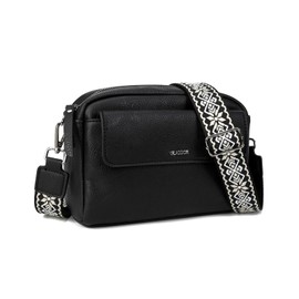 Gladdon Bags for women, small handbag women, shoulder bag women, crossbody bag women, PU leather handbag with removable shoulder strap, wide strap, gifts for women, Black (black 01), Utility
