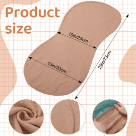 Hahafelt 3 Pcs Changing Pad Liners Fits in Peanut Shape Changing Pad Waterproof Diaper Mats Organic Cotton Peanut Mats are Warm on a Baby's Back, Washable Reusable(Checker Style,Brown)