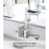 Yamazaki 5082 Faucet Sponge & Brush Holder, White, Approx. 5.5