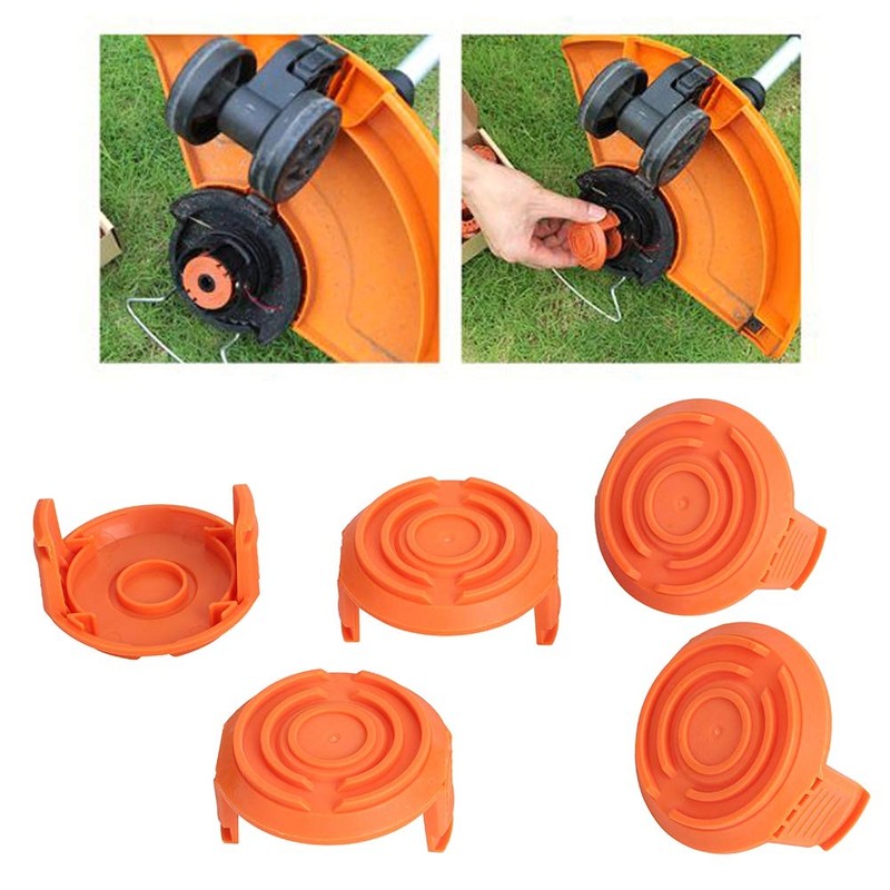 Wifehelper 5 Pieces Grass Trimmer Spool Cap Cover Replacement Fit