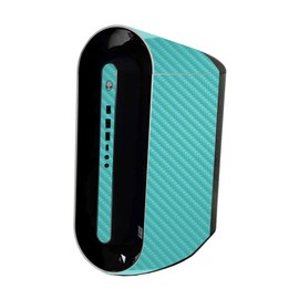 MightySkins Carbon Fiber Skin Compatible with Alienware Aurora R11 Gaming Desktop - Solid Turquoise | Protective, Durable Textured Carbon Fiber Finish | Easy to Apply | Made in The USA
