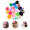 DECHOUS 20pcs Chiffon Flower Hair Clips for Lightweight Hairpins for