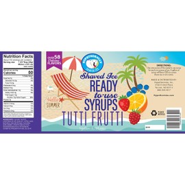 Tutti Frutti Ready to Use Shaved Ice or Sno Cone Syrup Gallon (128 Fl Oz)