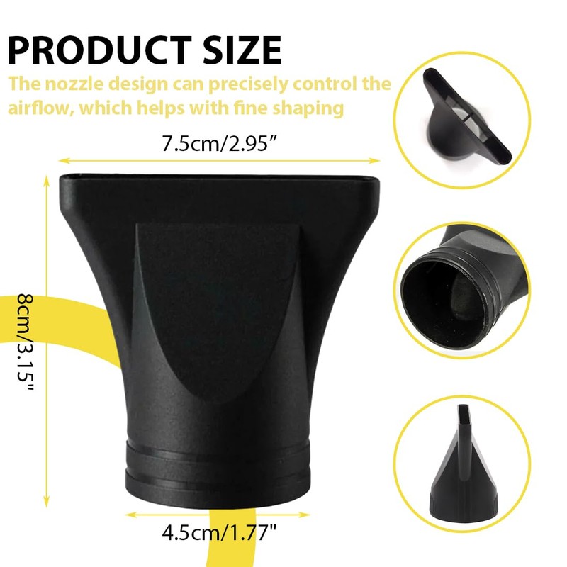 YOFDAL Asciugacapelli Ugello, Diffusore Universale Per Asciugacapelli, Diffusore Dei Capelli,