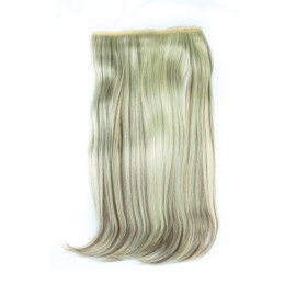 Bombshell 24" 5 Clips Straight One Piece Half Head Clip On Hair Extensions Wig (M23 HIGHLIGHTS BROWN WITH BLONDE)