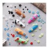 Anow Cajas De Acrílico 3d Colores Mezclados Flores Brillantes
