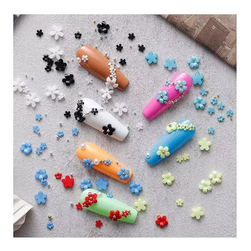 Anow Cajas De Acrílico 3d Colores Mezclados Flores Brillantes