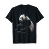 Large Panda Zoo Animal Panda T-Shirt, black