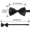 WELROG Men's Bow Tie for Wedding Party - Adjustable Satin