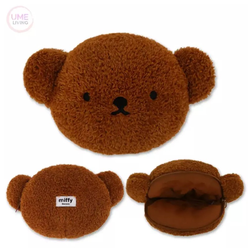 Miffy 미피 보리스 얼굴 뽀글이 파우치 캐릭터 미니 화장품 가방