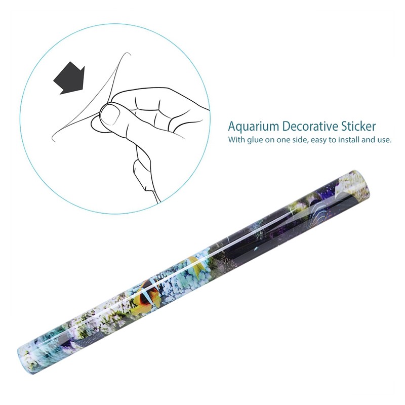 Background Poster Decorative Painting PVC Sticker Landscape Image for Aquarium