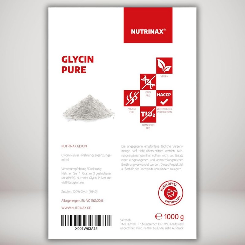 NUTRINAX | Glycine Powder | 1000 g Amino Acid Glycine