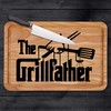 BBQ Chopping Board for Dad The Grillfather Cheese Meats Kitchen