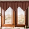 Molaxhome Valance Swag Curtain 51 Inch Scalloped Cloth Curtain Panels