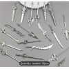 USAminiature 10pcs Lot Dollhouse Miniature Weapons Swords Spears knief Action