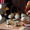Zhehao Zhehao 20 Pcs Porcelain Tea Set with Metal Holder