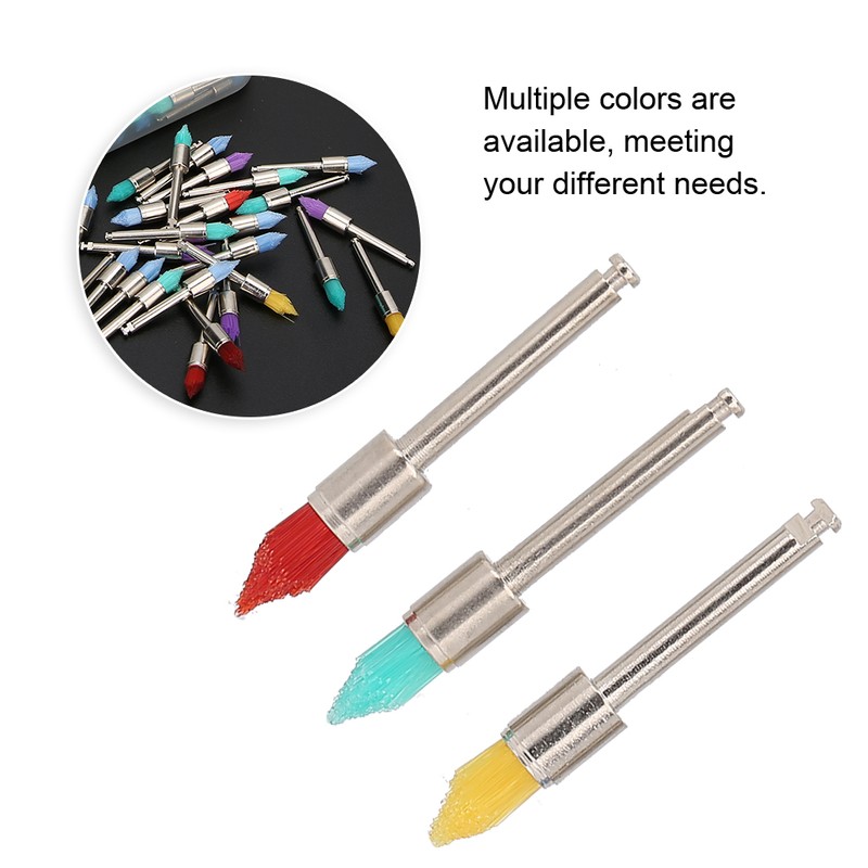 100Pcs Nylon Dental Teeth Polishing Brush Polisher Dental Supply with
