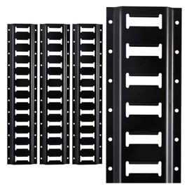 SALUINOKI 2ft E Track Rails 4 Pack Tie Down Etrack with Powder-Coated Steel e-Track for Garages, Workshops e Track Accessories