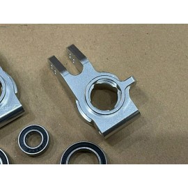 MR-2 Aluminum Rear Hubs With Heavy Duty Bearings for 1/7 Arrma 6S Fireteam SIlver