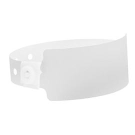 500 WristCo White Wide Plastic Wristbands for Events - Hospital Identification Bands, Medical Waterproof Patient Wristbands, Hospital ID Bracelets