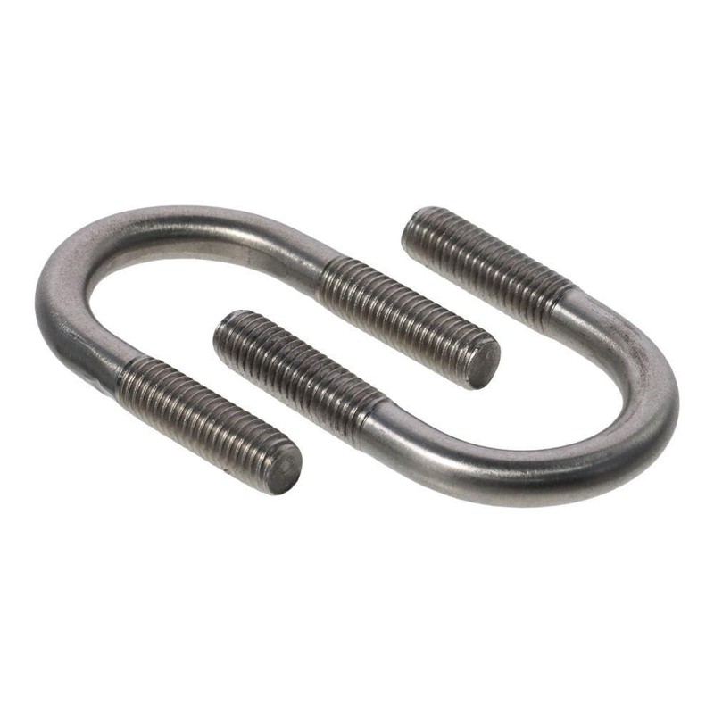 Fudeshe 304 Stainless Steel U-Bolt 5pcs Silver Strong Tensile Strength