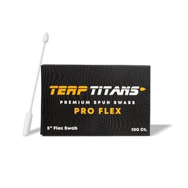 TerpTitans – Pro Flex – Flexible 5-inch Cotton Swabs, 2-Pack — Barrel Tip For Max Absorption and Fine Point Tips For Tight Spaces