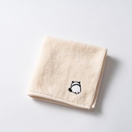 Imabari Towel Egg Panda Handkerchief Towel, 9.8 x 9.8 inches (25 x 25 cm), Made in Japan, Imabari, 100% Cotton, Skin-friendly, Cute, 100% Cotton, Panda Goods, For Kindergarten, Nursery School, Panda