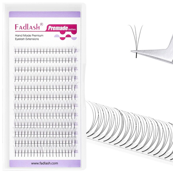 FADLASH Premade Lash Fans D Curl Premade Fans Eyelash Extensions
