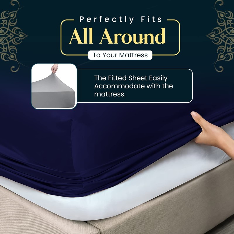 Sunshine Comforts Microfiber Fitted Sheets Breathable, Anti Wrinkle 26cm Deep