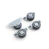 Design61 4 x Bed Box Roller, Parquet Side Castor, Box
