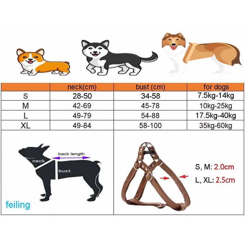 Dog Harness Leather Soft Harness Adjustable Chest Harnesses Norwegian Pet