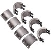 maXpeedingrods 4 Pack Steel Bolt On Tube Clamps 1.75" 4-Bolt