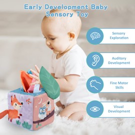 ​Twefex Baby Tissue Box Toy - Baby Toys 6-12 Months, Magic Tissue Box Sensory Toys for Babies & Toddlers, Montessori Toys for Babies 6 to 12 Months, Preschool Learning Toys for Infant Boys Girls