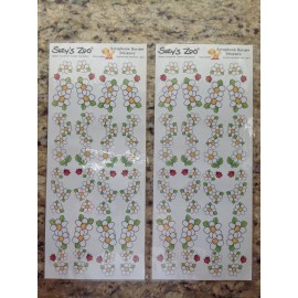 Suzy's Zoo - 2 Scrapbook Border Stickers: Flowers