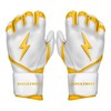 BRUCE BOLT Chrome Series Long Cuff Yellow Batting Glove -