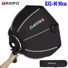 TRIOPO US TRIOPO KS2-90 90cm Octagon Bracket Mount Softbox for Godox Yongnuo Speedlite