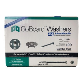 GoBoard Fasteners 1-¼” Washer, 1-5/8” Long for Wood Studs 100 Pcs