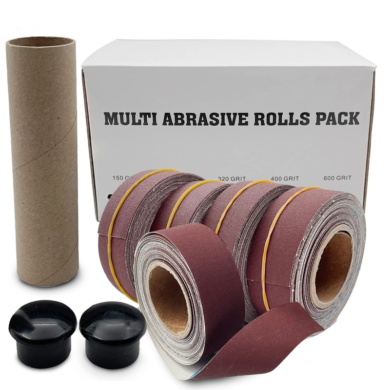 LYFJXX Emery Cloth Roll, 5 Grits Abrasive Sand Paper Set,