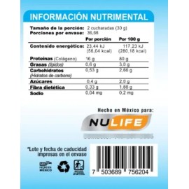 Colágeno Hidrolizado Vitamina Magnesio Nulife Sabor Frutos Rojos