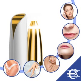 EUROXANTY Electric Eyebrow Epilator | Removable Head | Ergonomic Design | With Light | For All Kinds of Beautiful Body | Travel | White Eyebrows
