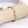 OutstandLong Gold Initial Letter Z Cuff Bracelets Women Heart Bangle
