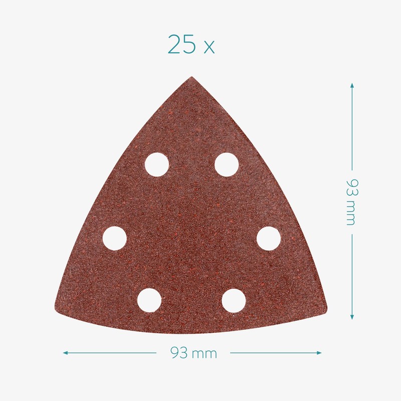 Navaris 100 x Velcro Delta Sandpaper for Triangle Sanders -
