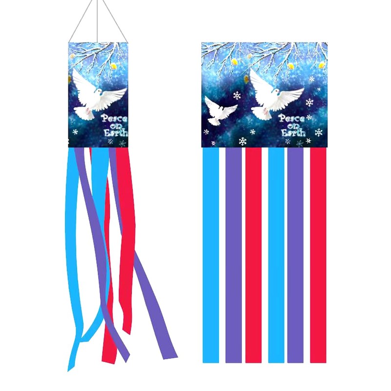 Peace Dove Windsock Durable Outdoor Hanging, 40 Inch Seasonal Farmhouse